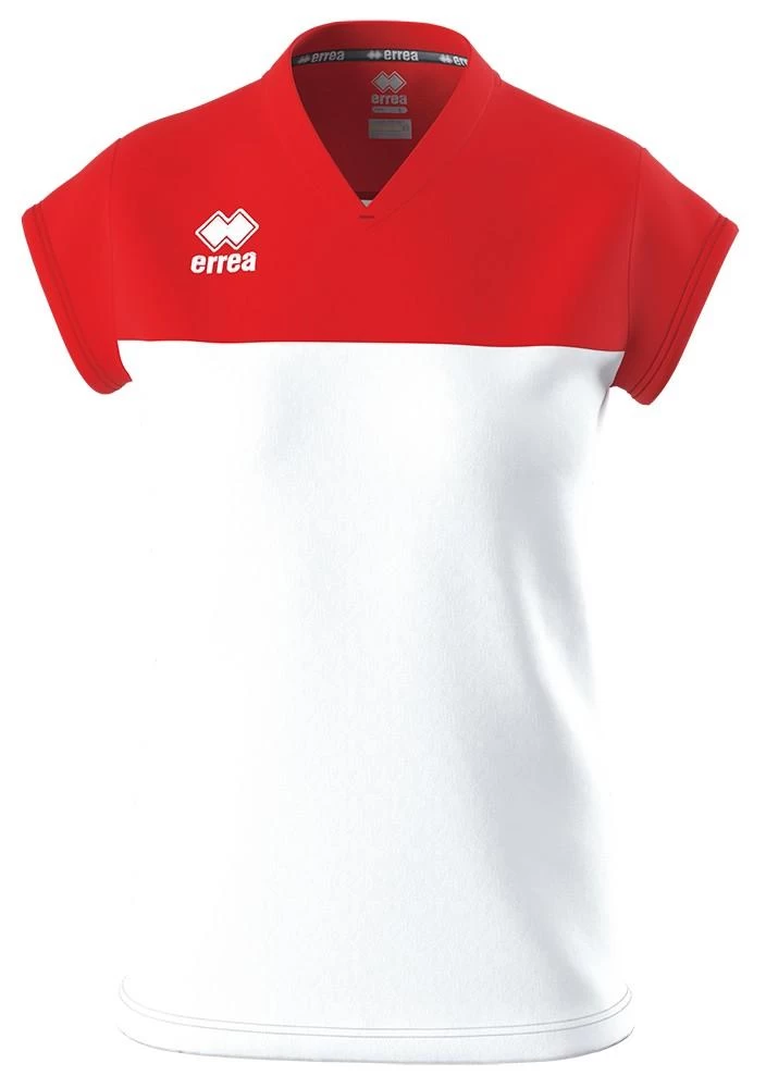 Errea Damen Trikot Bessy Weiß-rot 1 Errea Damen Trikot Bessy Weiß-rot