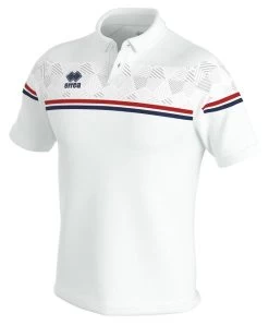 Errea Poloshirt Dominic -Optimal Sportbekleidung Geschäft errea dominic weiss rot navy