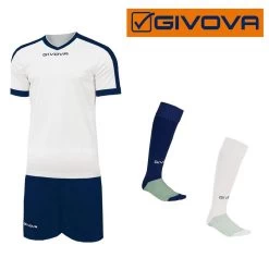 Givova Trikot Komplett-Set Revolution Dunkelblau-weiß