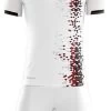 Zeus Trikot-Set Krystal Weiß-weinrot-schwarz