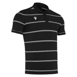 Macron Poloshirt Flamengo -Optimal Sportbekleidung Geschäft macron flamenco schwarz weiss