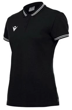 Macron Damen Poloshirt Hambo -Optimal Sportbekleidung Geschäft macron hambo schwarz weiss