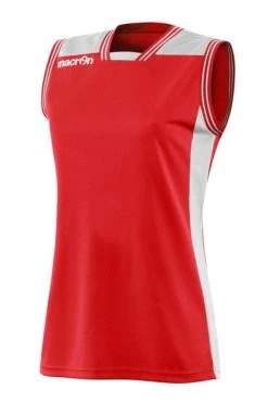 Macron Damen Basketball Trikot Radon Rot-weiß