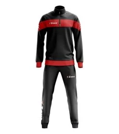 Zeus Trainingsanzug Marte -Optimal Sportbekleidung Geschäft marte schwarz rot2