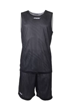 Max Sport Basketball Wendetrikot-Set Double Schwarz-weiß 12er Satz