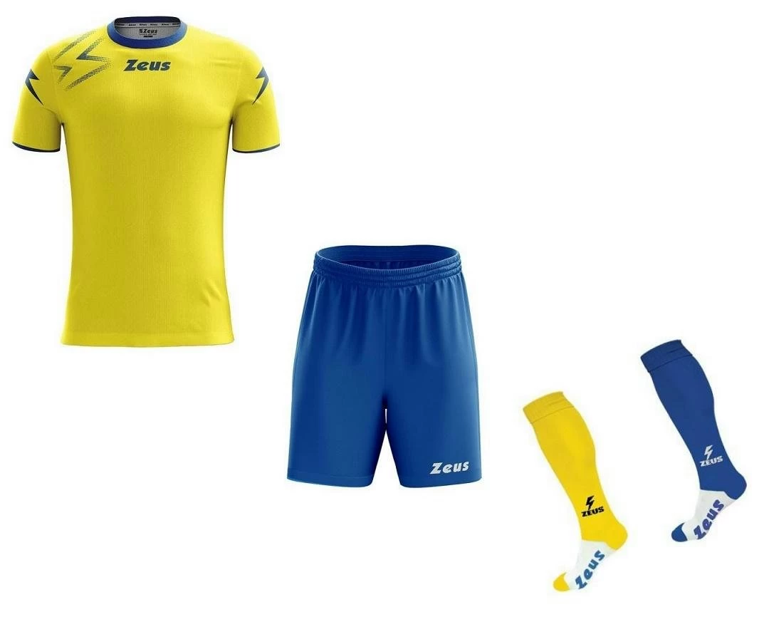 Zeus Fußball Trikot Komplett-Set Mida Gelb-blau 1 Zeus Fußball Trikot Komplett-Set Mida Gelb-blau