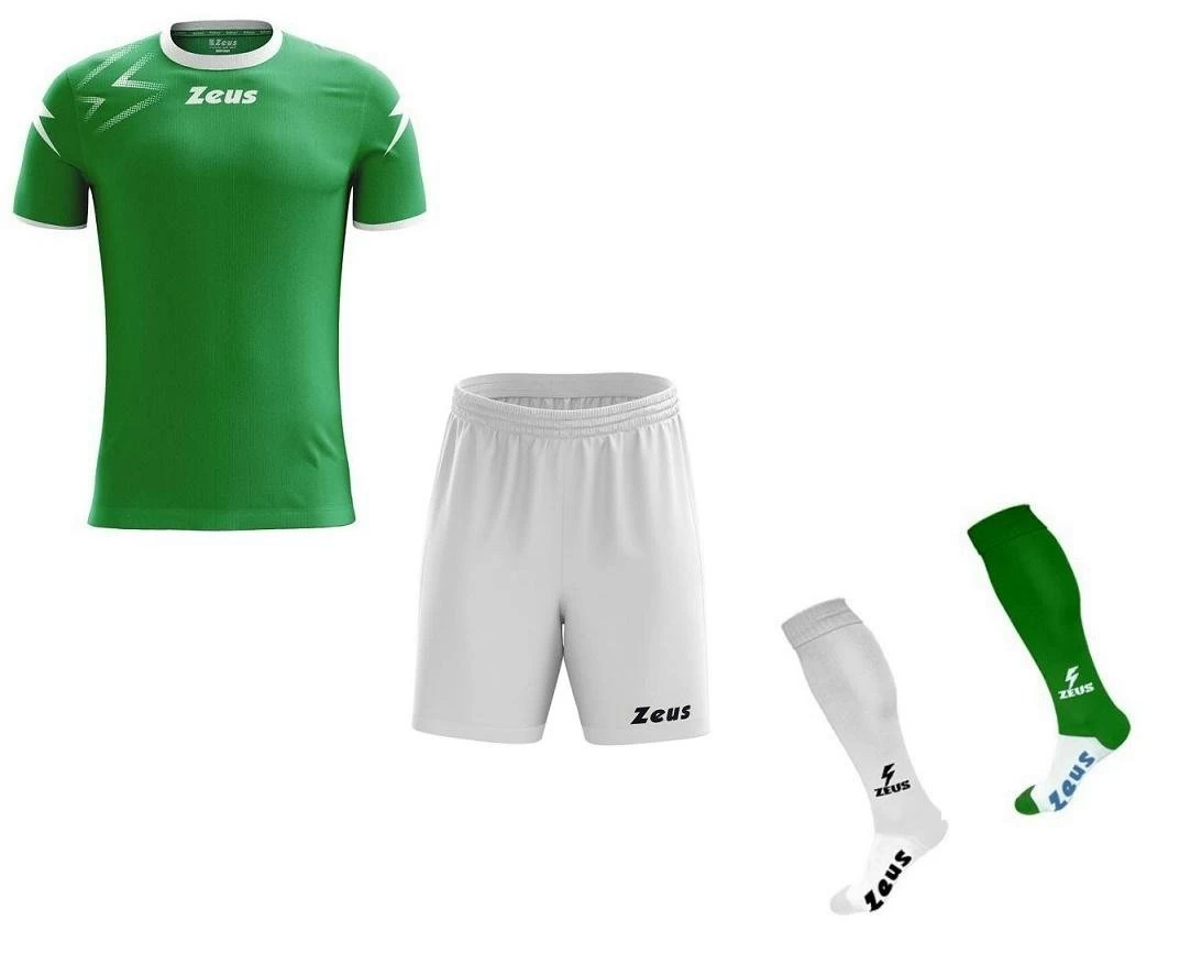 Zeus Fußball Trikot Komplett-Set Mida Grün-weiß 1 Zeus Fußball Trikot Komplett-Set Mida Grün-weiß