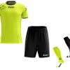 Zeus Fußball Trikot Komplett-Set Mida Neongelb-schwarz