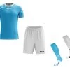 Zeus Fußball Trikot Komplett-Set Mida Hellblau-weiß
