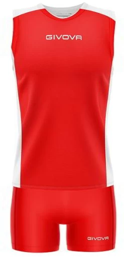 Givova Damen Volleyball Trikot-Set Piper Rot-weiß