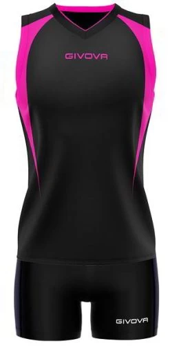 Givova Damen Volleyball Trikot-Set Spike Schwarz-pink