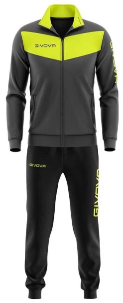 Givova Trainingsanzug Visa Fluo -Optimal Sportbekleidung Geschäft visa grau neongelb3